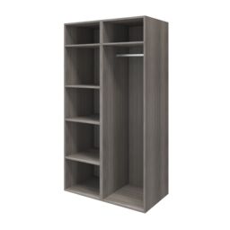GoodHome Atomia Freestanding Matt Grey Oak Effect Particle Board Wardrobe (H)1875mm (W)1000mm (D)600mm - thumbnail 3