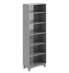 Urbn-Living Urbnliving 180Cm Height Grey 6 Tier Wooden Bookcase Shelf Storage Display Shelving Unit - thumbnail 3