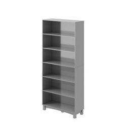 Urbn-Living Urbnliving 180Cm Height Grey 6 Tier Wooden Bookcase Shelf Storage Display Shelving Unit - thumbnail 4