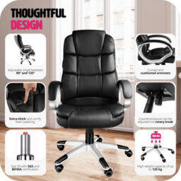 Tectake Office Chair Jonas - Desk Chair Computer Chair - Black - thumbnail 7