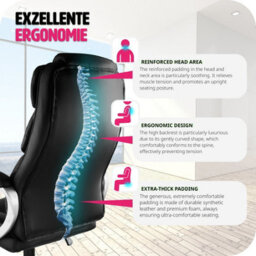 Tectake Office Chair Jonas - Desk Chair Computer Chair - Black - thumbnail 5