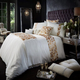Smart Living Duvet Cover With Pillowcases Polycotton Quilt Bedding Covers Comfy Breathable Comforter Cover Set - Cream Gold - thumbnail 1