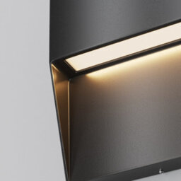 Luminosa Lighting Luminosa Mane Square Outdoor Flush Wall Lamp Black 3000K 100Lm Ip54 - thumbnail 2