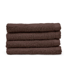 Catherine Lansfield Quick Dry Plain 30X30 Cm Face Cloth 4 Pack Chocolate - thumbnail 3