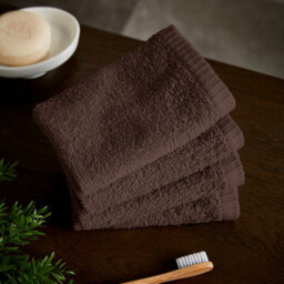 Catherine Lansfield Quick Dry Plain 30X30 Cm Face Cloth 4 Pack Chocolate