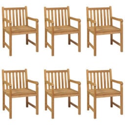 Berkfield 7 Piece Garden Dining Set Solid Teak Wood - thumbnail 3