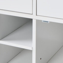 Wyld And Coco Novahome White Mdf Sideboard 2 Doors Drawers Wine Rack, Wide Modern Cottage-Style - thumbnail 9