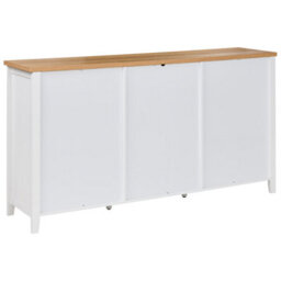 Wyld And Coco Novahome White Mdf Sideboard 2 Doors Drawers Wine Rack, Wide Modern Cottage-Style - thumbnail 6