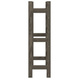 Berkfield Wine Rack For 30 Bottles Grey Solid Wood Pine - thumbnail 4