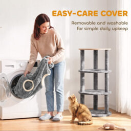 Pawhut Cat House For Indoor Kittens, Cat Condo W/ Removable Washable Cover - thumbnail 6