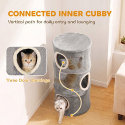 Pawhut Cat House For Indoor Kittens, Cat Condo W/ Removable Washable Cover - thumbnail 5