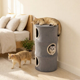 Pawhut Cat House For Indoor Kittens, Cat Condo W/ Removable Washable Cover - thumbnail 2