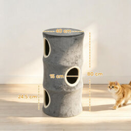 Pawhut Cat House For Indoor Kittens, Cat Condo W/ Removable Washable Cover - thumbnail 3
