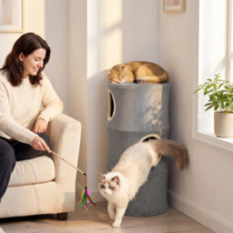 Pawhut Cat House For Indoor Kittens, Cat Condo W/ Removable Washable Cover - thumbnail 9