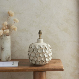 Luminosa Lighting Luminosa Borello Ivory Crackle Glaze Table Lamp With Pearl Grey Fabric Leaf Shade 35Cm B22 - thumbnail 5