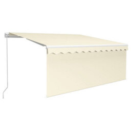 Berkfield Manual Retractable Awning With Blind 3X2.5M Cream - thumbnail 2