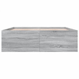 Berkfield Bed Frame Without Mattress Grey Sonoma 150X200 Cm King Size - thumbnail 4