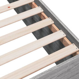 Berkfield Bed Frame Without Mattress Grey Sonoma 150X200 Cm King Size - thumbnail 7