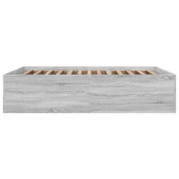 Berkfield Bed Frame Without Mattress Grey Sonoma 150X200 Cm King Size - thumbnail 5