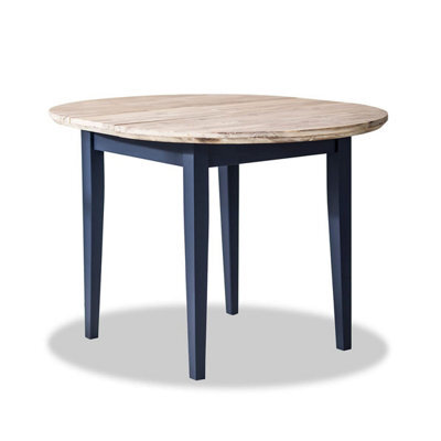 Statement Furniture Florence Round Extendable Kitchen Dining Table In Navy Blue - image 1