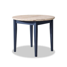 Statement Furniture Florence Round Extendable Kitchen Dining Table In Navy Blue - thumbnail 4