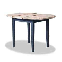 Statement Furniture Florence Round Extendable Kitchen Dining Table In Navy Blue - thumbnail 2