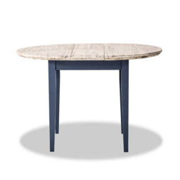 Statement Furniture Florence Round Extendable Kitchen Dining Table In Navy Blue - thumbnail 3