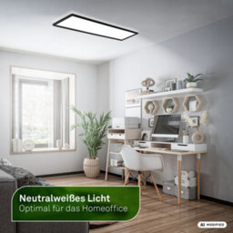 Briloner Led Panel Ceiling Light Black 22.5W 4800Lm 4000K Backlight Energy Class A 98Cm - thumbnail 6