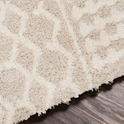 Livabliss Round Urban Shaggy-Geometric Cream Beige Soft Plush Pile Living Bedroom Rug 160 X 160 Cm Easy Care, Non Shedding - thumbnail 3