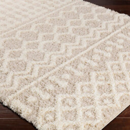 Livabliss Round Urban Shaggy-Geometric Cream Beige Soft Plush Pile Living Bedroom Rug 160 X 160 Cm Easy Care, Non Shedding - thumbnail 6