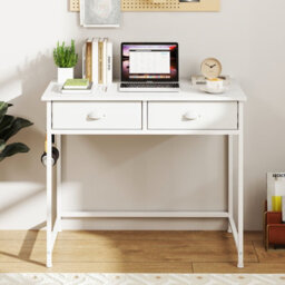 Costway 90 X 45 Cm Computer Desk Home Office Desk With 2 Fabric Drawers - thumbnail 3