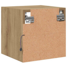 Berkfield Durable Tv Wall Cabinets With Led Lights 2 Pcs Artisan Oak 30X28.5X30 Cm - thumbnail 9