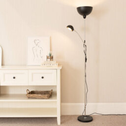 Valuelights Orion Black Metal Father And Son Reading Floor Lamp Mother And Child Adjustable Light - thumbnail 4