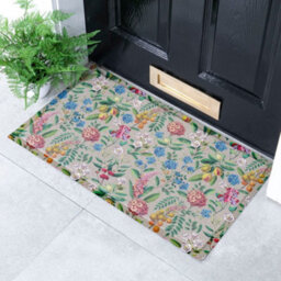 Native Natural Bold Floral Indoor & Outdoor Doormat - 70X40Cm