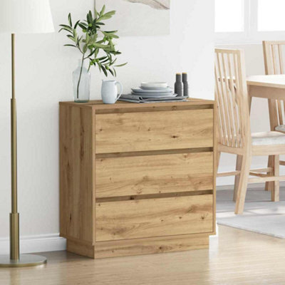 Berkfield Bedside Cabinet With Led Artisan Oak 71X34,5X75 Cm Engineered Wood - image 1