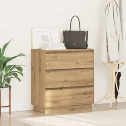Berkfield Bedside Cabinet With Led Artisan Oak 71X34,5X75 Cm Engineered Wood - thumbnail 4