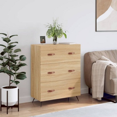 Walplus Chest Of Drawers Sonoma Oak 69.5X34X90 Cm Engineered Wood - image 1