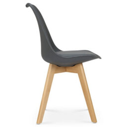 Bravich Rocco Tulip Dining Chair - Grey - Set Of 2 - thumbnail 9