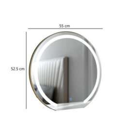 CARME Home Maisie Gold Frameless Touch Sensor Led Mirror With Lights - Wall Mount - thumbnail 3