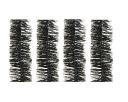 Decoris 4X Black Christmas Tinsel Garland 2.7M Black Shiny Christmas Tree Tinsel - thumbnail 3