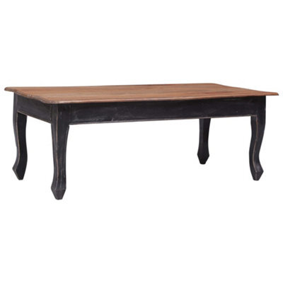 Berkfield Coffee Table Black 120X60X45 Cm Solid Mahogany Wood - image 1