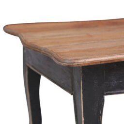 Berkfield Coffee Table Black 120X60X45 Cm Solid Mahogany Wood - thumbnail 4