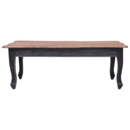 Berkfield Coffee Table Black 120X60X45 Cm Solid Mahogany Wood - thumbnail 2