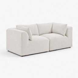 Furniturebox Uk Drift Cream Boucle Fabric 2 Seater Modular Sofa - thumbnail 6