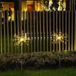 90 Led Solar Garden Starburst Stake String Lights Outdoor Path Lamps - thumbnail 3