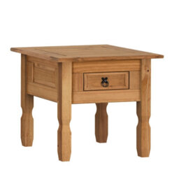 Lamp Table 1 Drawer Coffee End Mexican Solid Pine - thumbnail 4