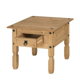Lamp Table 1 Drawer Coffee End Mexican Solid Pine - thumbnail 6