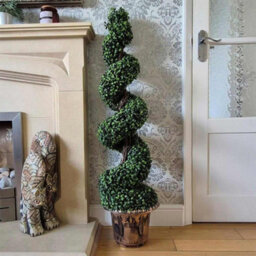 4Ft Artificial Spiral Boxwood Topiary Tree 120Cm In Decorative Pot - thumbnail 7