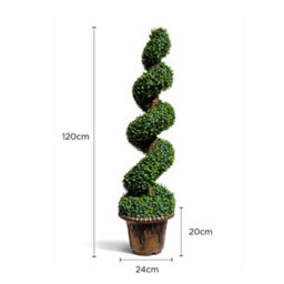 4Ft Artificial Spiral Boxwood Topiary Tree 120Cm In Decorative Pot - thumbnail 4