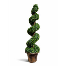 4Ft Artificial Spiral Boxwood Topiary Tree 120Cm In Decorative Pot - thumbnail 1